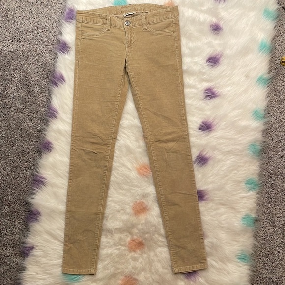 American Eagle Tan Corduroy Jeggings Size 2 - Picture 2 of 7